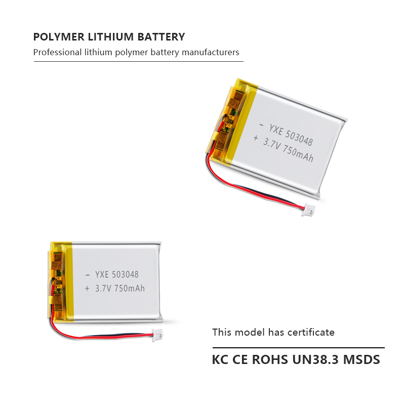 3.7 V Li-ion Battery 503048-750mah